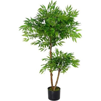 Leaf 100cm Luxury Artificial Mini Ruscus Tree - Premium Range Green Leaf 100cm Luxury Artificial Mini Ruscus Tree - Premium Range Green