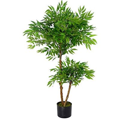 Leaf 100cm Luxury Artificial Mini Ruscus Tree - Premium Range Green Leaf 100cm Luxury Artificial Mini Ruscus Tree - Premium Range Green