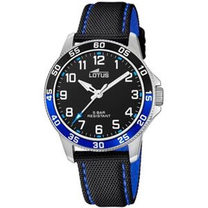 Lotus Junior Collection 18787 Children's Watch with Leather Strap 36 mm 5 ATM, Black, Standard Size, Classic Lotus Junior Collection 18787 Children's Watch with Leather Strap 36 mm 5 ATM, Black, Standard Size, Classic