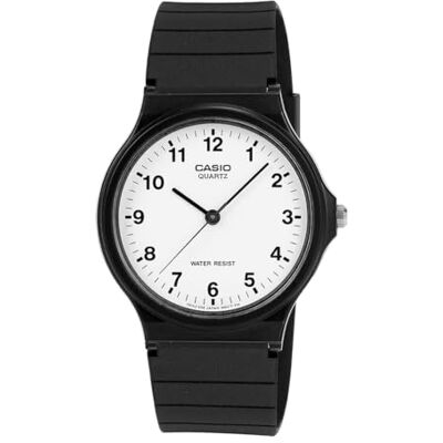 Casio Unisex 34.00mm Quartz Watch with White Analogue dial and Black Plastic/Resin Strap Strap MQ-24-7BLL Casio Unisex 34.00mm Quartz Watch with White Analogue dial and Black Plastic/Resin Strap Strap MQ-24-7BLL