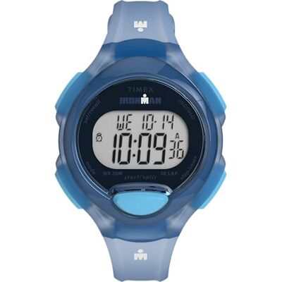 Timex Women's Ironman 34 mm Watch, Blue PU Strap Digital Dial Blue Case TW5M65800 Timex Women's Ironman 34 mm Watch, Blue PU Strap Digital Dial Blue Case TW5M65800