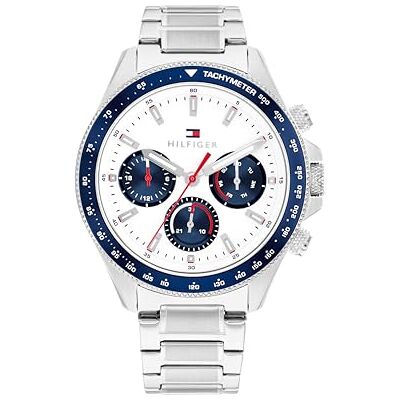Tommy Hilfiger Chronograph Watch for Men Clark Collection with Silver Stainless Steel Bracelet 1792238 Tommy Hilfiger Chronograph Watch for Men Clark Collection with Silver Stainless Steel Bracelet 1792238