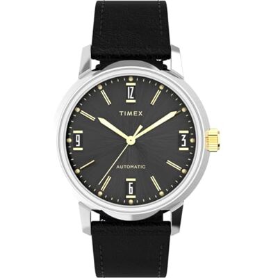Timex Men's Analogue Automatic Watch with a Leather Strap Marlin Automatic Timex Men's Analogue Automatic Watch with a Leather Strap Marlin Automatic