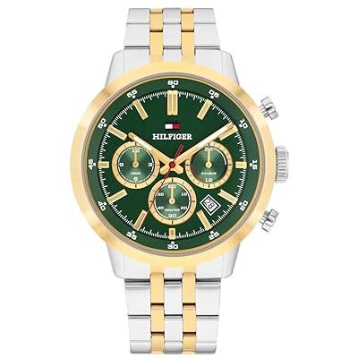 Tommy Hilfiger Kent Collection Chronograph Dual Time Watch for Men with Stainless Steel or Leather Strap Tommy Hilfiger Kent Collection Chronograph Dual Time Watch for Men with Stainless Steel or Leather Strap