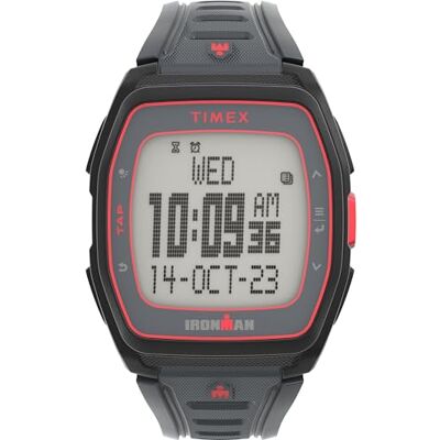 Timex Unisex Ironman T300 42mm Watch, Black Silicone Strap Digital Dial Black Case Timex Unisex Ironman T300 42mm Watch, Black Silicone Strap Digital Dial Black Case