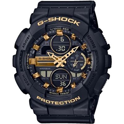 Casio Unisex 49.00mm Quartz Watch with Black Analogue Digital dial and Black Plastic/Resin Strap Strap GMA-S140M-1AER Casio Unisex 49.00mm Quartz Watch with Black Analogue Digital dial and Black Plastic/Resin Strap Strap GMA-S140M-1AER