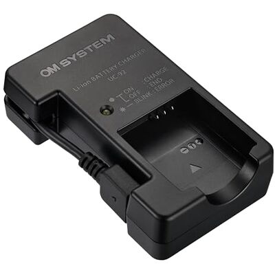 OM SYSTEM UC-92 Battery Charger for LI-90B/LI-92B USB & Mains Compatible with TG-7, TG-6, DS-9500 Fast charging ~150 min Compact, lightweight design for travel OM SYSTEM UC-92 Battery Charger for LI-90B/LI-92B USB & Mains Compatible with TG-7, TG-6, DS-9500 Fast charging ~150 min Compact, lightweight design for travel