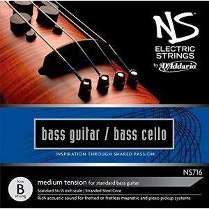 D'Addario NS Electric 4/4 Scale Medium Tension Single Low B String for Bass/Cello D'Addario NS Electric 4/4 Scale Medium Tension Single Low B String for Bass/Cello