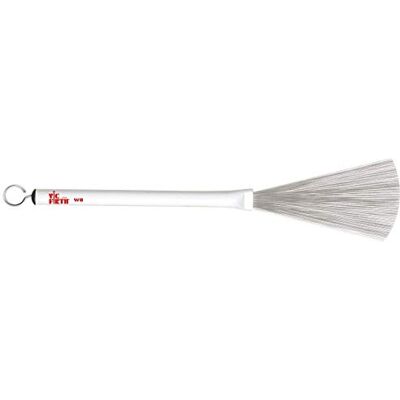 Vic Firth Jazz Drum Brushes Retractable Heavy Gauge Wire White Plastic Handle Vic Firth Jazz Drum Brushes Retractable Heavy Gauge Wire White Plastic Handle