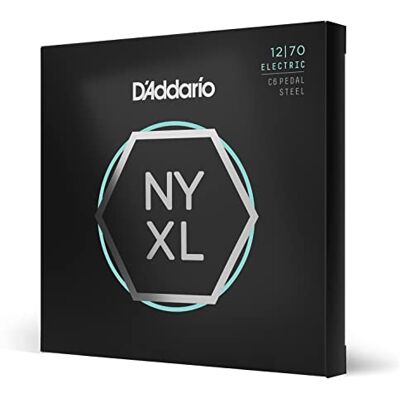 D'Addario Guitar Strings NYXL Electric Guitar Strings NYXL1052-3P Unrivaled Strength, Tuning Stability, Enhanced Mid-Range For 11 String Pedal Steel Guitars 12-70, C6 Pedal Steel D'Addario Guitar Strings NYXL Electric Guitar Strings NYXL1052-3P Unrivaled Strength, Tuning Stability, Enhanced Mid-Range For 11 String Pedal Steel Guitars 12-70, C6 Pedal Steel
