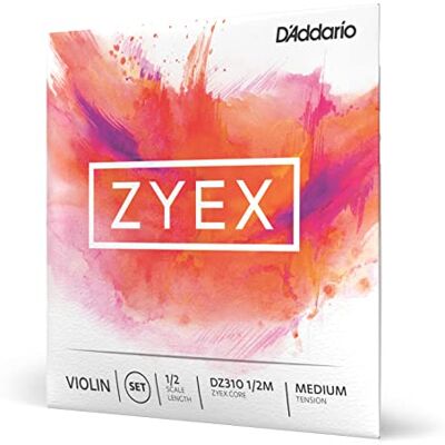 D'Addario 1/2 Scale Medium Tension Zyex Violin String Set D'Addario 1/2 Scale Medium Tension Zyex Violin String Set