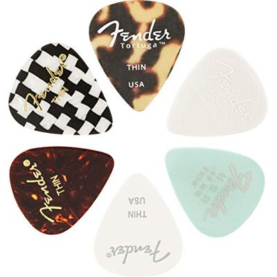 Fender 351 Shape Thin Guitar Picks Variety Pack, 6-Pack Fender 351 Shape Thin Guitar Picks Variety Pack, 6-Pack