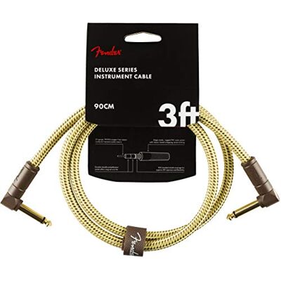 Fender Deluxe Series Instrument Cable 3 ft – ANG/ANG – Tweed Fender Deluxe Series Instrument Cable 3 ft – ANG/ANG – Tweed