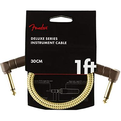Fender 990820097 Deluxe Series Patch Cable 1 ft – ANG/ANG – Tweed Fender 990820097 Deluxe Series Patch Cable 1 ft – ANG/ANG – Tweed