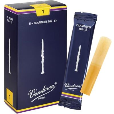 VANDOREN Eb Clarinet Reeds – Box of 10 – Strength 1 VANDOREN Eb Clarinet Reeds – Box of 10 – Strength 1
