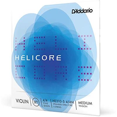 D'Addario Helicore 4/4 Scale Medium Tension Violin 5-String Set D'Addario Helicore 4/4 Scale Medium Tension Violin 5-String Set
