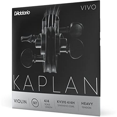 D'Addario Kaplan Vivo Violin Strings Full Set KV310 4/4H Violin Strings 4/4 Scale, Heavy Tension D'Addario Kaplan Vivo Violin Strings Full Set KV310 4/4H Violin Strings 4/4 Scale, Heavy Tension