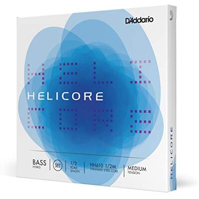 D'Addario Helicore 1/2 Scale Medium Tension Hybrid Bass String Set D'Addario Helicore 1/2 Scale Medium Tension Hybrid Bass String Set