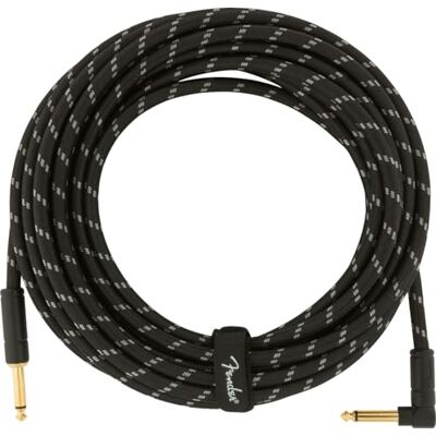Fender Deluxe Series Instrument Cable 25 ft – STR/ANG – Black Tweed Fender Deluxe Series Instrument Cable 25 ft – STR/ANG – Black Tweed