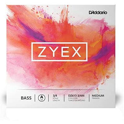 D'Addario Zyex 3/4 Scale Medium Tension Bass Single A String D'Addario Zyex 3/4 Scale Medium Tension Bass Single A String