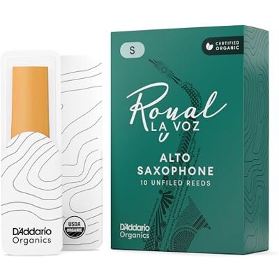 D'Addario Organic Royal La Voz Alto Saxophone Reeds, Strength Soft, 10-pack D'Addario Organic Royal La Voz Alto Saxophone Reeds, Strength Soft, 10-pack