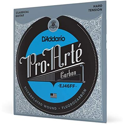 D'Addario Guitar Strings Pro-Arte Classical Guitar Strings EJ46FF Carbon Strings Silver Plated Wrap, Composite Dynacore, Carbon Trebles Hard Tension D'Addario Guitar Strings Pro-Arte Classical Guitar Strings EJ46FF Carbon Strings Silver Plated Wrap, Composite Dynacore, Carbon Trebles Hard Tension