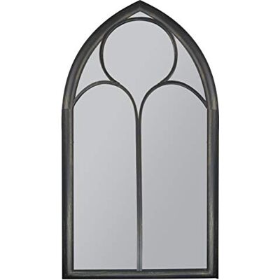 MirrorOutlet Somerley Chapel Arch Large Black Garden Wall Mirror - Wall Mirror MirrorOutlet Somerley Chapel Arch Large Black Garden Wall Mirror - Wall Mirror