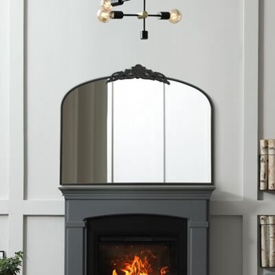 MirrorOutlet The Crown Black Metal Framed Classic Arched Wall Mirror with Feature Crown 40" X 31" (102CM X 80CM) Black. 2cm Wide Frame and 3cm Deep MirrorOutlet The Crown Black Metal Framed Classic Arched Wall Mirror with Feature Crown 40" X 31" (102CM X 80CM) Black. 2cm Wide Frame and 3cm Deep