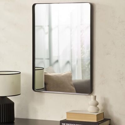 Julian Bowen Jaya Black Frame Rectangular Wall Mirror Julian Bowen Jaya Black Frame Rectangular Wall Mirror