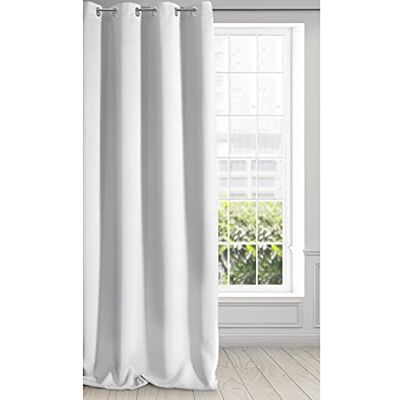 EUROFIRANY LOGAN White Curtain - Room Darkening 80-90% EUROFIRANY LOGAN White Curtain - Room Darkening 80-90%