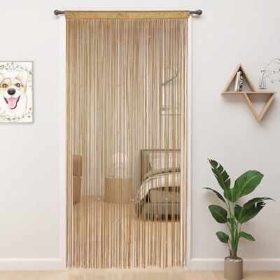 YIIBAII Beaded Curtain Beaded Curtains for Doorways Crystals Suitable for Interior Hanging Decoration and Partitions Closet Curtains (Ecru, 39"x79") YIIBAII Beaded Curtain Beaded Curtains for Doorways Crystals Suitable for Interior Hanging Decoration and Partitions Closet Curtains (Ecru, 39"x79")