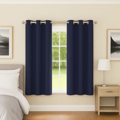 Enhanced Living Nightfall Navy Curtains - Thermal Blockout Enhanced Living Nightfall Navy Curtains - Thermal Blockout