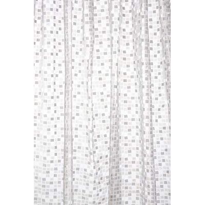 Croydex - Silver Mosaic - PVC - Shower Curtain Croydex - Silver Mosaic - PVC - Shower Curtain