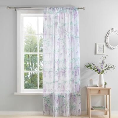 Dreams & Drapes Wisteria Floral Lilac Curtain - Curtain Dreams & Drapes Wisteria Floral Lilac Curtain - Curtain