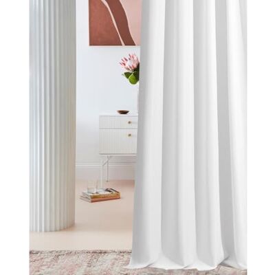 Room99 Blackout Curtain Laurel - White 140X280 - Curtain Room99 Blackout Curtain Laurel - White 140X280 - Curtain