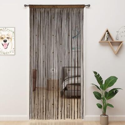 YIIBAII Beaded Curtain Beaded Curtains for Doorways Crystals Suitable for Interior Hanging Decoration and Partitions Closet Curtains (Coffee, 39"x79") YIIBAII Beaded Curtain Beaded Curtains for Doorways Crystals Suitable for Interior Hanging Decoration and Partitions Closet Curtains (Coffee, 39"x79")