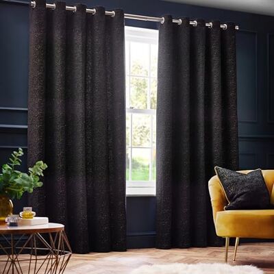 Paoletti Galaxy Chenille Ready Made Eyelet Curtains - Curtain Paoletti Galaxy Chenille Ready Made Eyelet Curtains - Curtain