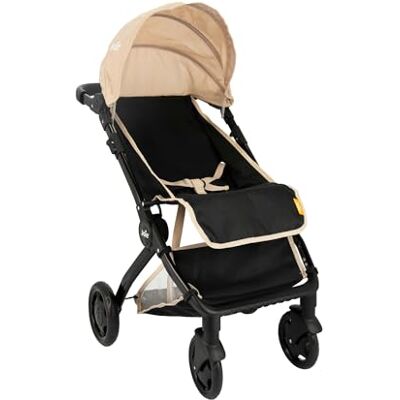 HTI Joie Junior Pact Dolls Pram Stone & Black Childrens Toy Pram, Compact Fold-Over Design with Carry Handle dolls Pushchair, Adjustable Handle Height, Soft Foam Grips, Under Seat Storage 3+ HTI Joie Junior Pact Dolls Pram Stone & Black Childrens Toy Pram, Compact Fold-Over Design with Carry Handle dolls Pushchair, Adjustable Handle Height, Soft Foam Grips, Under Seat Storage 3+