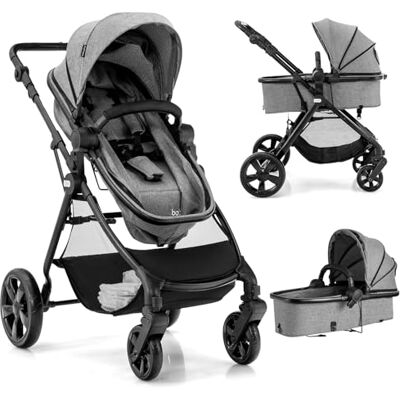 GYMAX Foldable Baby Stroller(Gray, Without footmuff: 89 x 60 x 111 cm) GYMAX Foldable Baby Stroller(Gray, Without footmuff: 89 x 60 x 111 cm)