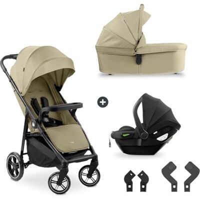 hauck Shop N Care Trio Set, Olive Lightweight Pushchair (only 8.5 kg) Travel System with Pram Unit & i-Size Car Seat from Birth, Snack Tray, Cup Holder & Raincover, Fully Reclining up to 22 kg hauck Shop N Care Trio Set, Olive Lightweight Pushchair (only 8.5 kg) Travel System with Pram Unit & i-Size Car Seat from Birth, Snack Tray, Cup Holder & Raincover, Fully Reclining up to 22 kg