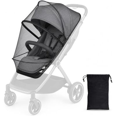 Admygo Mosquito Net for Pram, Universal Pram Net Cover with Zippers, Breathable Pram Mosquito Fly Net for Pushchair Stroller Buggy & Car Seat, Against Insect & Strangers, Sturdy (Black) Admygo Mosquito Net for Pram, Universal Pram Net Cover with Zippers, Breathable Pram Mosquito Fly Net for Pushchair Stroller Buggy & Car Seat, Against Insect & Strangers, Sturdy (Black)