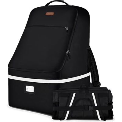 SINVICKO Car Seat Travel Bag,Padded Car Seats Backpack with Steel Cable Handle and Reflective Stripes, Large Carseat Carrier Bag,Airport Gate Check Bag,Infant Seat Travel Bag with Shoulder Strap,Black SINVICKO Car Seat Travel Bag,Padded Car Seats Backpack with Steel Cable Handle and Reflective Stripes, Large Carseat Carrier Bag,Airport Gate Check Bag,Infant Seat Travel Bag with Shoulder Strap,Black