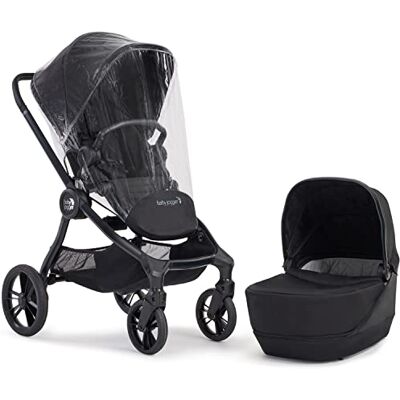 BABY JOGGER City Sights Compact Reversible Stroller, Carrycot & Weather Shield Belly Bar Included Foldable & Lightweight Rich Black BABY JOGGER City Sights Compact Reversible Stroller, Carrycot & Weather Shield Belly Bar Included Foldable & Lightweight Rich Black