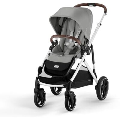 Cybex Gold Gazelle S Stroller, from Birth to Approx. 4 Years, max. 22 kg (Single Mode) / 2X 22 kg (Duo Mode), All-in-1 System with 20+ configurations, Stone Grey Cybex Gold Gazelle S Stroller, from Birth to Approx. 4 Years, max. 22 kg (Single Mode) / 2X 22 kg (Duo Mode), All-in-1 System with 20+ configurations, Stone Grey