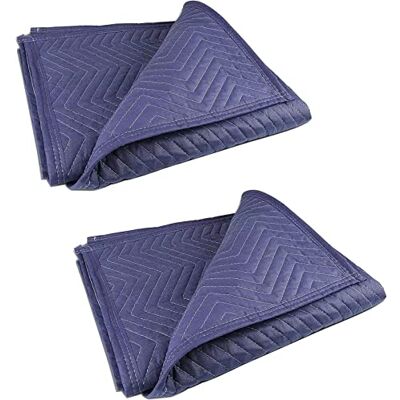 PONGHEI 2 Moving Blankets 40" x 72" Heavy Duty Quilted Packing Blankets for Moving, Shipping & Storage PONGHEI 2 Moving Blankets 40" x 72" Heavy Duty Quilted Packing Blankets for Moving, Shipping & Storage