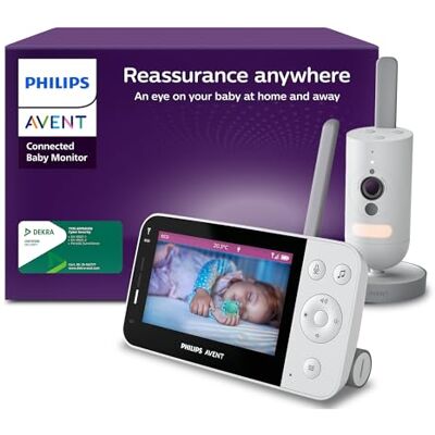 AVENT Philips Connected Baby Monitor with WiFi, HD Camera, Infrared Night Vision, Cry Detection, Two-Way Audio, 12 Hrs Screentime in Eco Mode, Model SCD951/26 AVENT Philips Connected Baby Monitor with WiFi, HD Camera, Infrared Night Vision, Cry Detection, Two-Way Audio, 12 Hrs Screentime in Eco Mode, Model SCD951/26