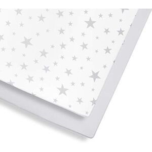 Snuz Cot Sheets 140 x 70 Fitted 2 Pack Soft Jersey Cotton Cot Bed Sheets, Machine Washable, Breathable & Tumble Dryer Safe, Star Snuz Cot Sheets 140 x 70 Fitted 2 Pack Soft Jersey Cotton Cot Bed Sheets, Machine Washable, Breathable & Tumble Dryer Safe, Star