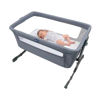 Chicco Next2Me Essential Infant Cosleeping Crib, Sustainable, Compatible with Different Beds, Adjustable Height, Tiltable, Good Air Circulation, Mattress and Bag Included, 0-6 m Chicco Next2Me Essential Infant Cosleeping Crib, Sustainable, Compatible with Different Beds, Adjustable Height, Tiltable, Good Air Circulation, Mattress and Bag Included, 0-6 m