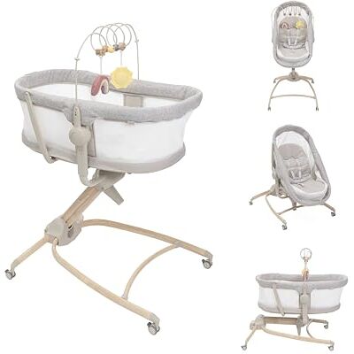 Chicco Baby Hug 4-in-1 Newborn Crib to Toddler Chair, Adjustable Height and Recliner, Activity Toy Bar, Washable Fabrics, Scandinavian, 07087157610000 Chicco Baby Hug 4-in-1 Newborn Crib to Toddler Chair, Adjustable Height and Recliner, Activity Toy Bar, Washable Fabrics, Scandinavian, 07087157610000