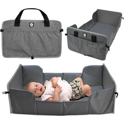 Dooky Portable Pop-Up Baby Travel Cot/ Crib, Lightweight, Compact, Includes 1 cm Thick Mattress (38 x 73 x 1 cm), Folded out 41 x 75 cm, Folded 41 x 26 cm, Suitable upto 6 Months Age, Grey Melange Dooky Portable Pop-Up Baby Travel Cot/ Crib, Lightweight, Compact, Includes 1 cm Thick Mattress (38 x 73 x 1 cm), Folded out 41 x 75 cm, Folded 41 x 26 cm, Suitable upto 6 Months Age, Grey Melange